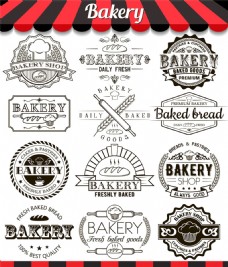 餐饮蛋糕面包美食标签图片