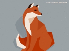 几何风格的矢量狐狸