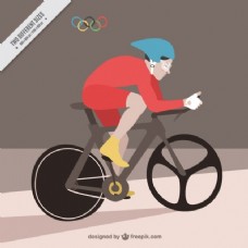 骑巴在奥运会的背景下骑自行车