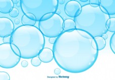 浮球矢量肥皂蓝泡泡背景