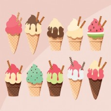 彩色冰淇淋backrgound设计
