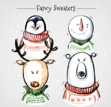 可爱的圣诞动物毛衣