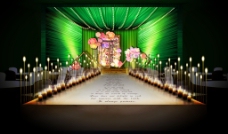洛卡婚礼绿色系舞台设计