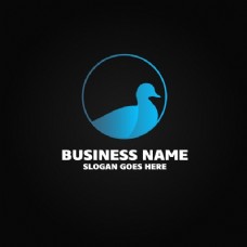 企业类标志着一个蓝色的鸭子