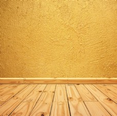 空间背景空间木纹地板水泥墙面背景底纹