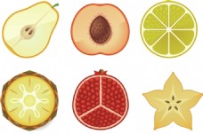 卡通菠萝水果切片