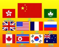 星星五星红旗中国国旗图标元素各国